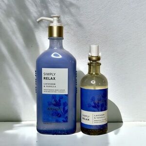 Bath & Body Works Aromatherapy Lavender & Vanilla Lotion & Oil Mist Set NWT